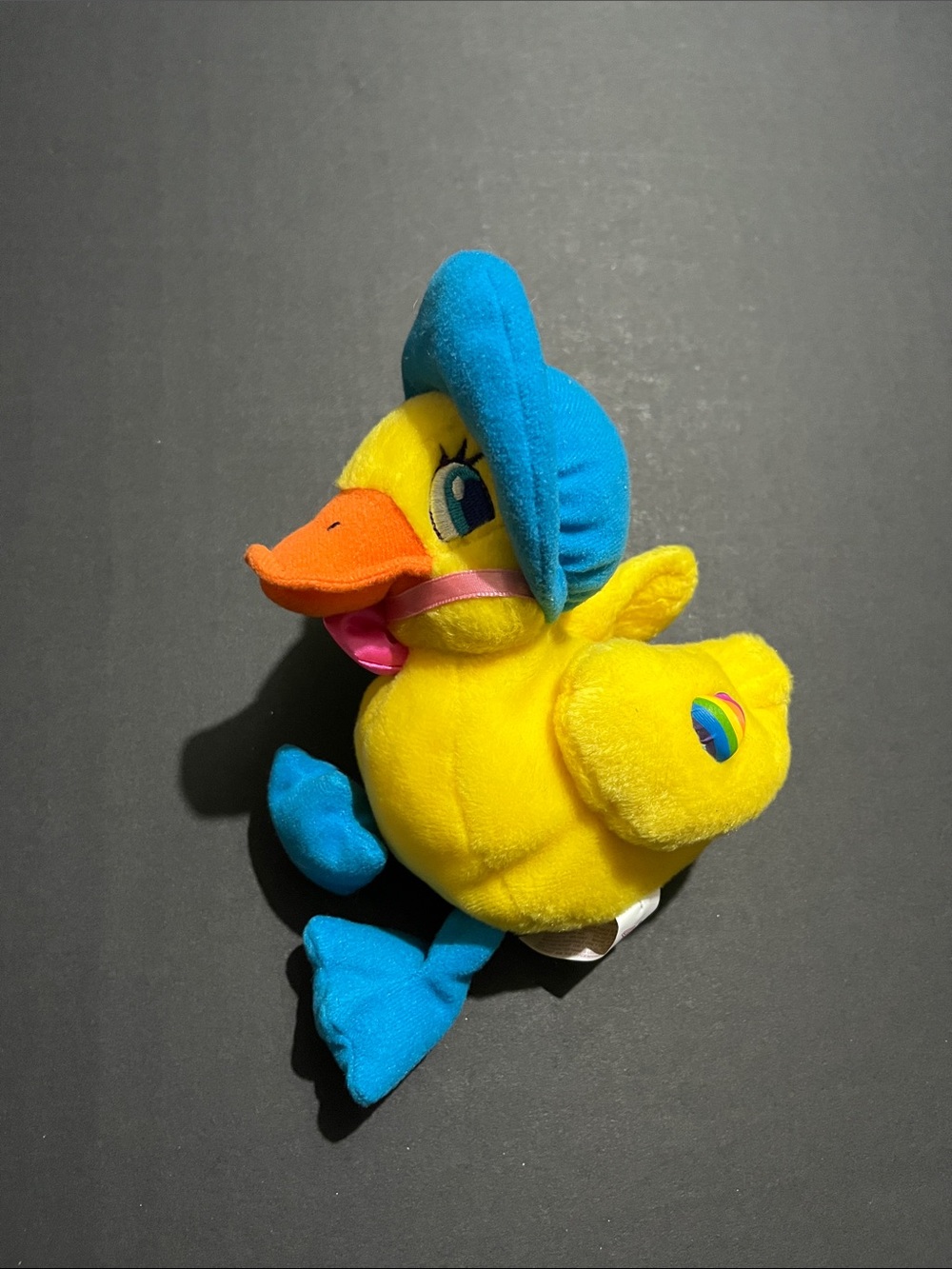 Lisa Frank duck plush doll spring beans beanie baby vintage
